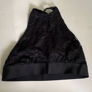 Out from under halter bralette black lace size M